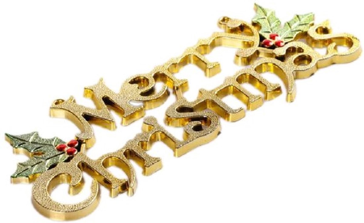 12 stuks 20 cm Merry Christmas schild kerstboomhanger, wandbord boomversiering kerstboomversiering kerstversiering kerstdecoratie, goud
