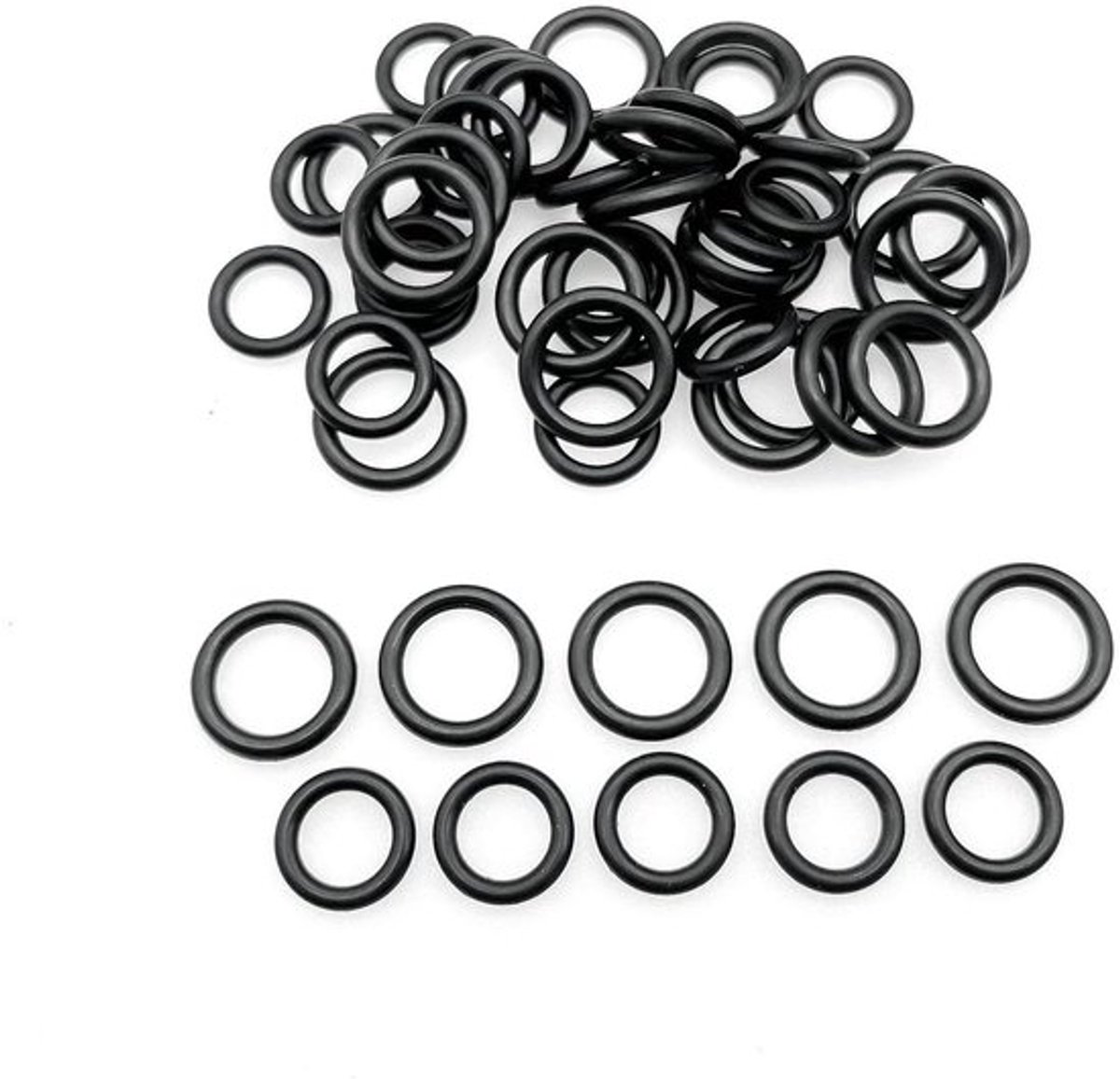 25 stuks 1/4 M22 + 25 stuks 3/8 zwarte kleine rubberen O-ringen afdichtingsset voor hogedrukreiniger - Bestand tegen hoge druk - Slangkoppelingen - Loodgieterij