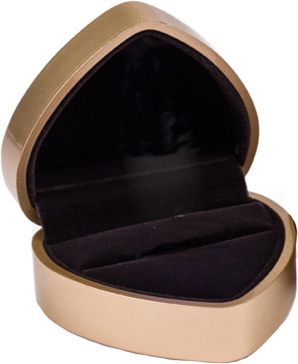 Hartenvormige Ringdoos van Fluweel voor Trouwringen, Verlovingsringen en Sieraden - Perfect als Cadeau voor Valentijnsdag en Bruiloften