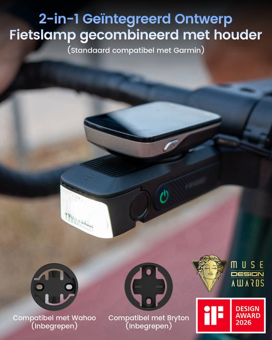 RAVEMEN FR1000 1000 lumen koplamp- voor fiets voor nachtverlichting en dagzicht- automatisch in- en uitschakelen-snelsluiting-voor fietsen op de weg en VTT- waterdicht IPX6 — afbeelding 2