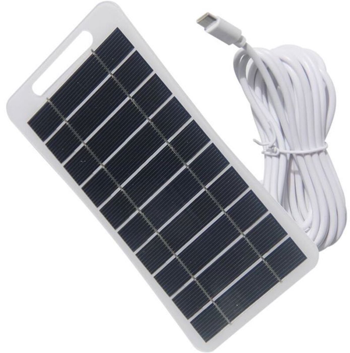 Oplader op zonnecel, 2W zonnepaneel, 5V USB-stabilisator, zonne-adapter Geschikt voor mobiele telefoons (Geschikt voor gebruik met de telefoon).