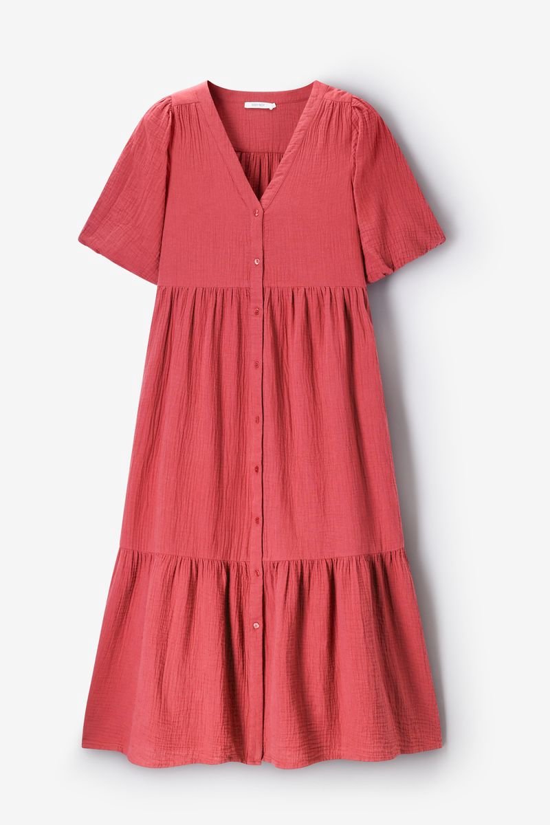 Sissy-Boy - Rode maxi jurk met ballon mouwen