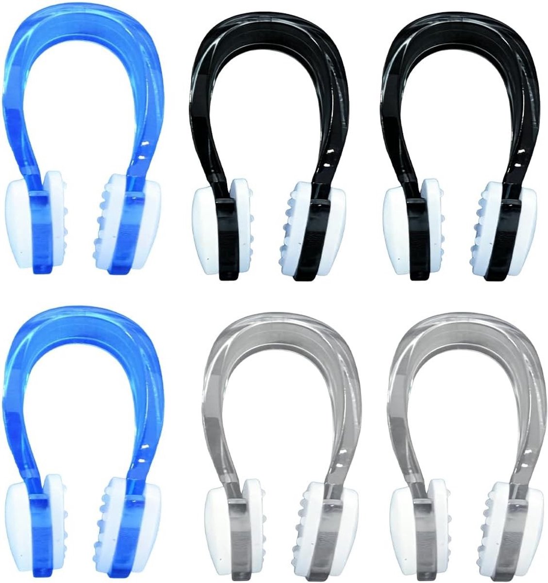 8 Neusklemmen voor Zwemtraining en Watersport, Antislip, Waterdicht, Silicone, Diverse Kleuren