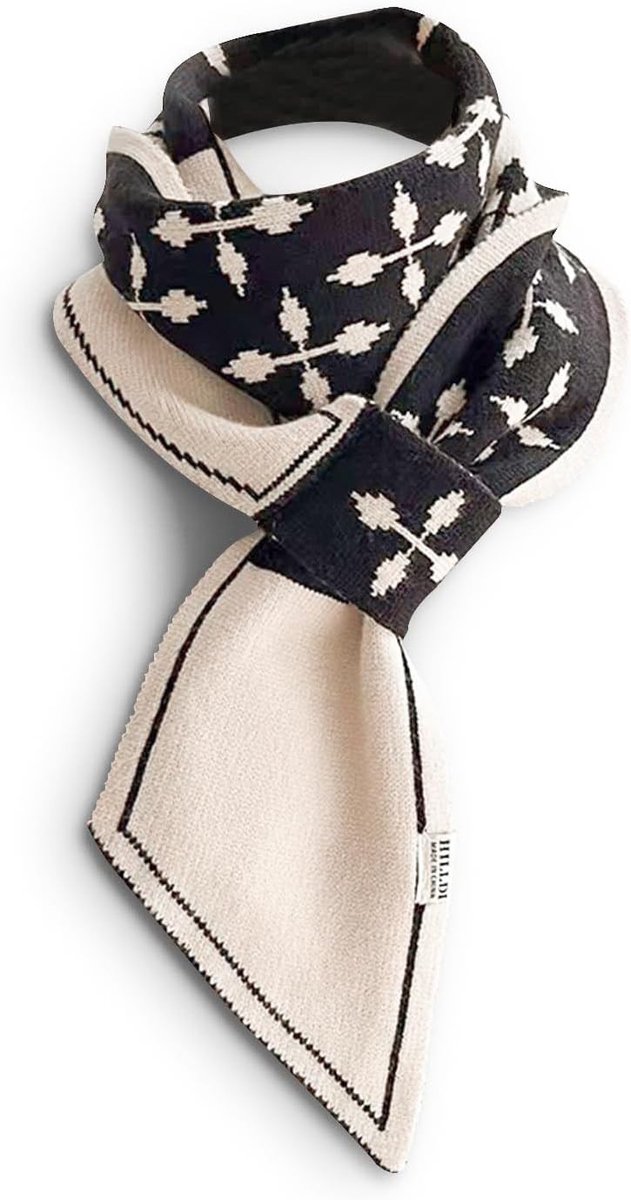 Dunne Gebreide Sjaal voor Dames met Ruitpatroon en Lange Ontwerp voor de Winter, Warm en Stijlvol Accessoire