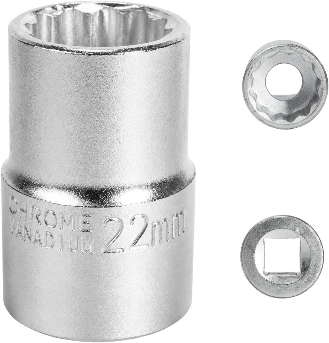Dopsleutel 22 mm 3/4 inch 12-kant voor professionele klussen, CR-MO kwaliteit en duurzaamheid