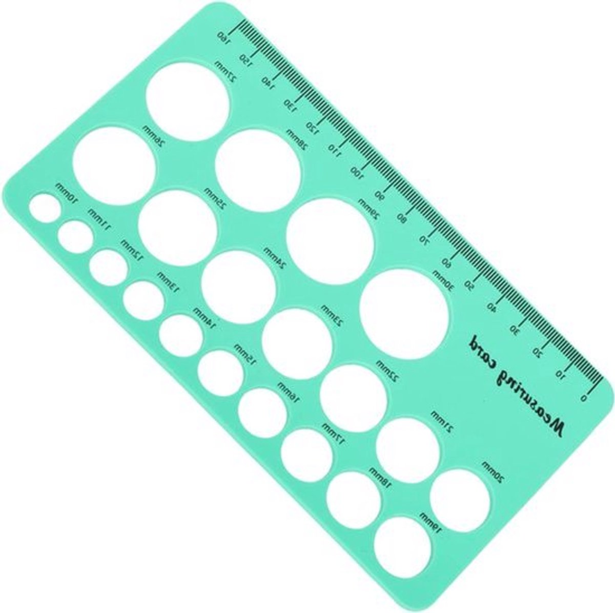 Nipple Measuring Ruler met Cirkel Template en Zacht Meetlint - Flexibele Silicone Borst Flange Meetinstrument voor Borstkolven (Groente)