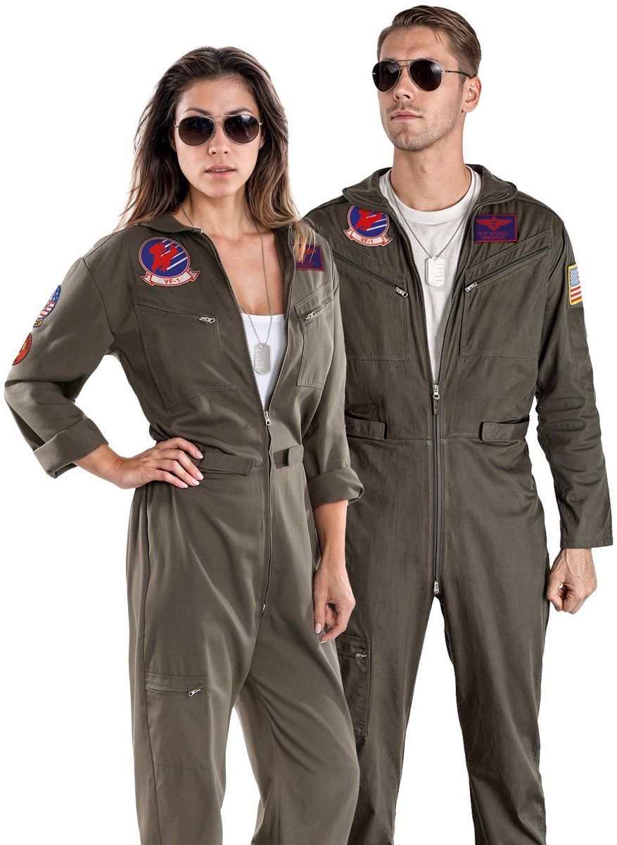 Top Gun Overall Kostuum - Toeristen carnavalskostuum voor carnaval