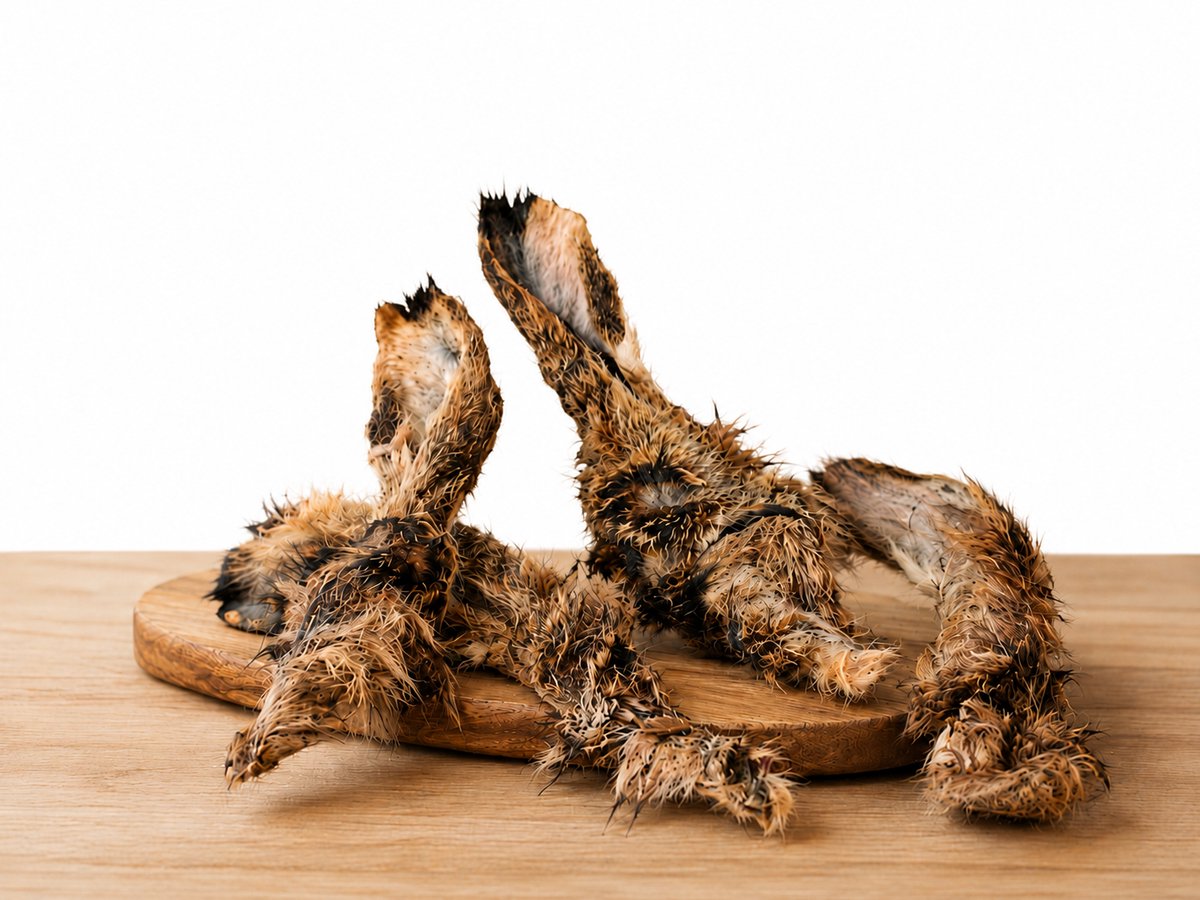 Gedroogde Wilde Hazenoren – Natuurlijke Kauwsnack voor Honden