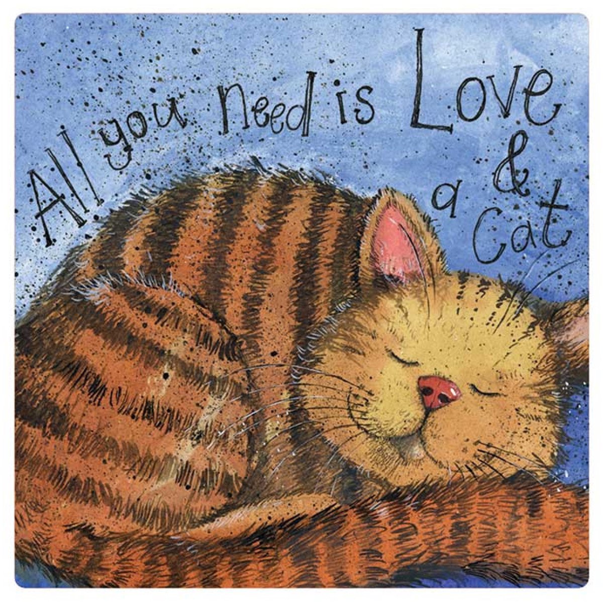 Alex Clark Love & A Cat Fridge Magnet ~ Koelkast magneet Kat