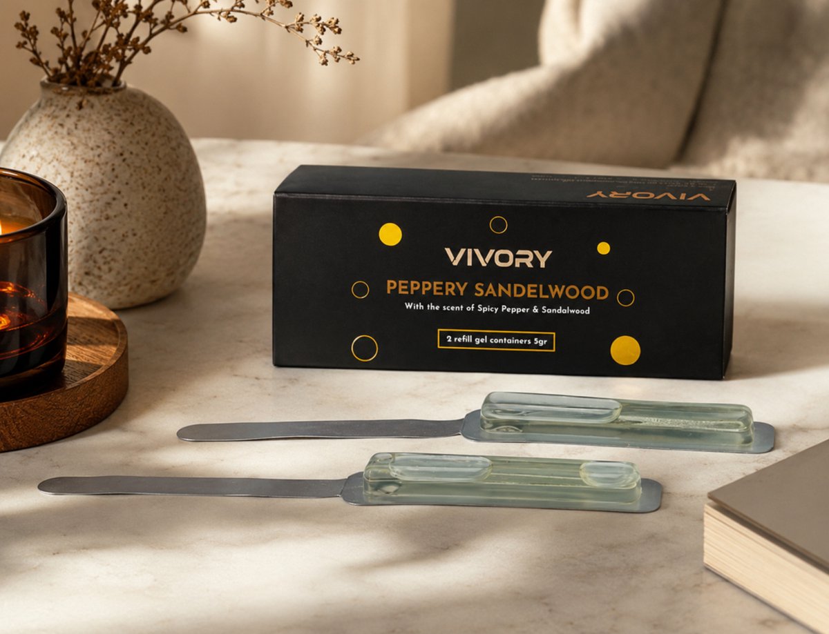 Vivory Luxe Autoparfum Peppery Sandelwood - 2 Refills