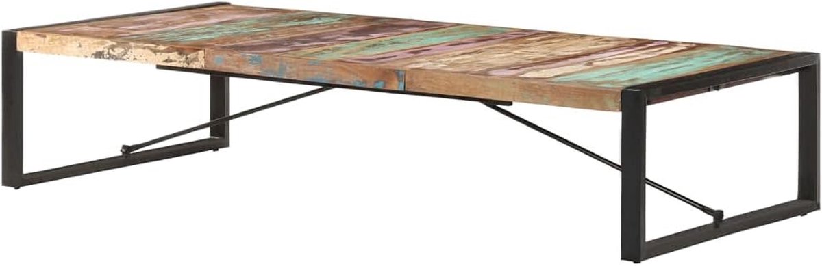Salontafel - Bijzettafel Woonkamertafel - Decoratie Woonkamer - Massief Oud Hout - 180 x 90 x 40 cm - Bruin