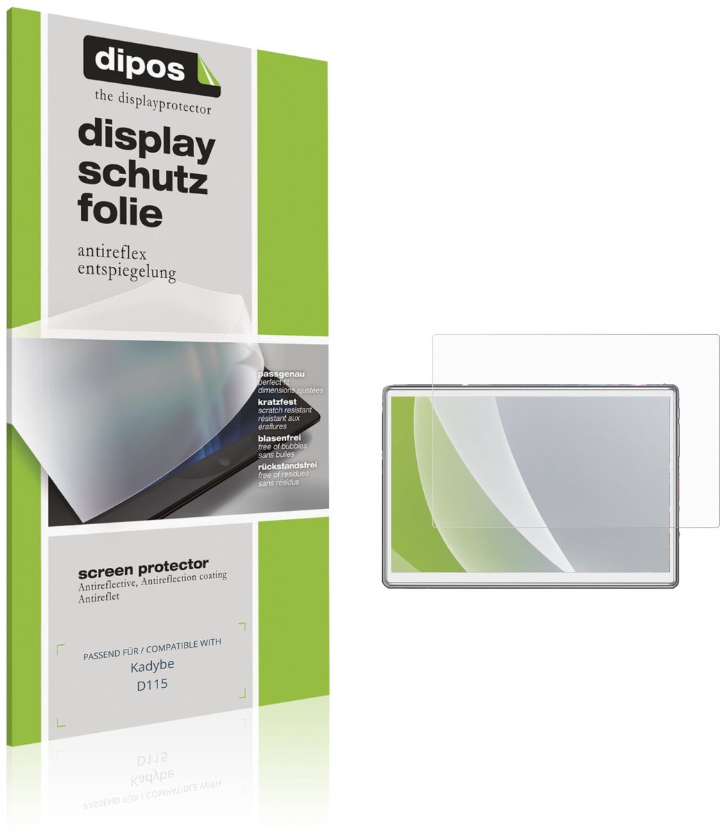 dipos – 2x Matte Beschermfolie geschikt voor Kadybe D115 | Krasbestendige & antireflecterende Screenprotector Ultra-Thin