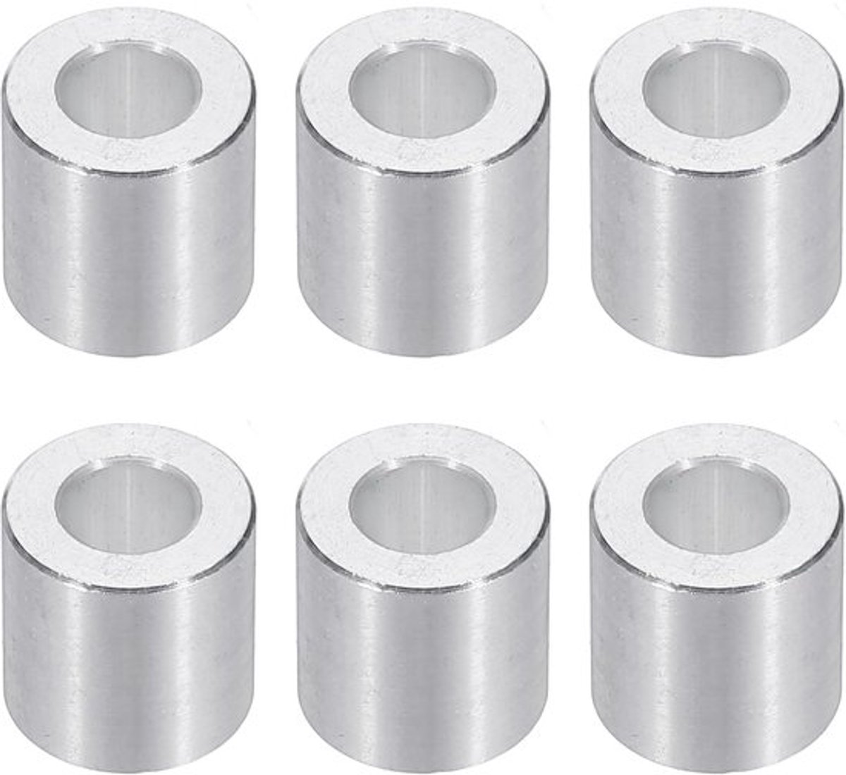M6 Aluminium Standoffs - 6 Stuks - 6.2mm ID x 12mm OD x 14mm L
