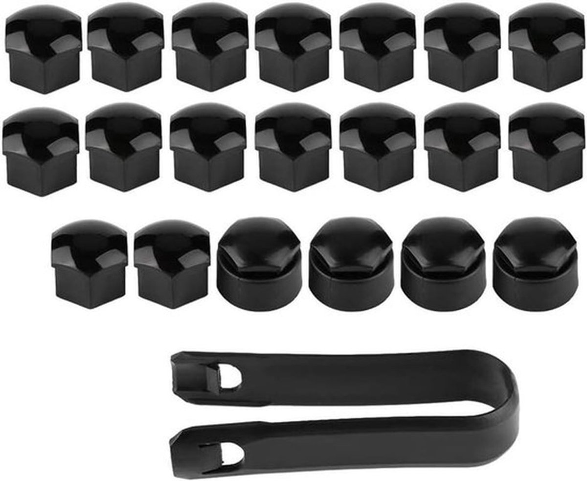 Universele wielbout doppen - Bescherming tegen diefstal - Zwart - Autoaccessoires - Geschikt voor 17 mm moeren - 20 stuks - Doppen voor autowielen - Anti-diefstal - Autofans