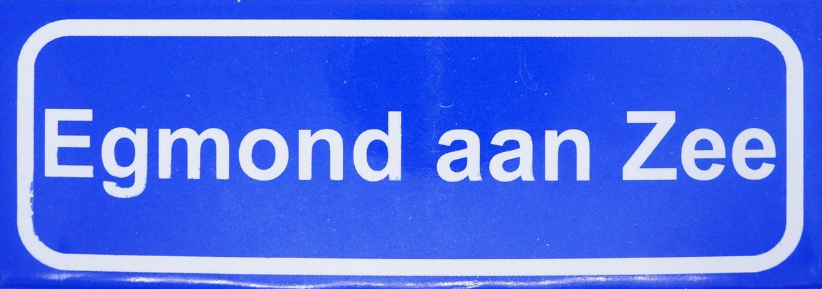 Souv© - magneet plaatsnaambord Egmond aan Zee