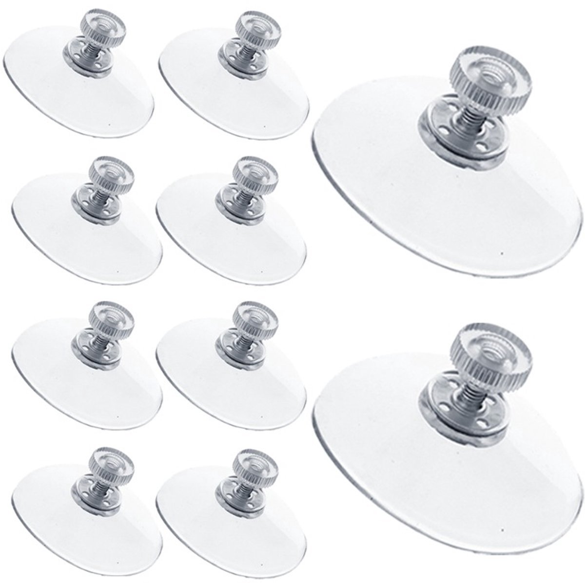 Livenzo Zuignap met schroefdraad - Transparante Zuignap 50mm - M4 x 10 mm - 10 Stuks