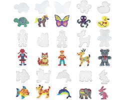 Kaiyaya - Strijkkralen Grondplaten Set van 15 Stuks - Transparant & Hittebestendig Kunststof - Herbruikbaar, Diverse Vormen - voor Knutselen, Kinderen, Cadeau