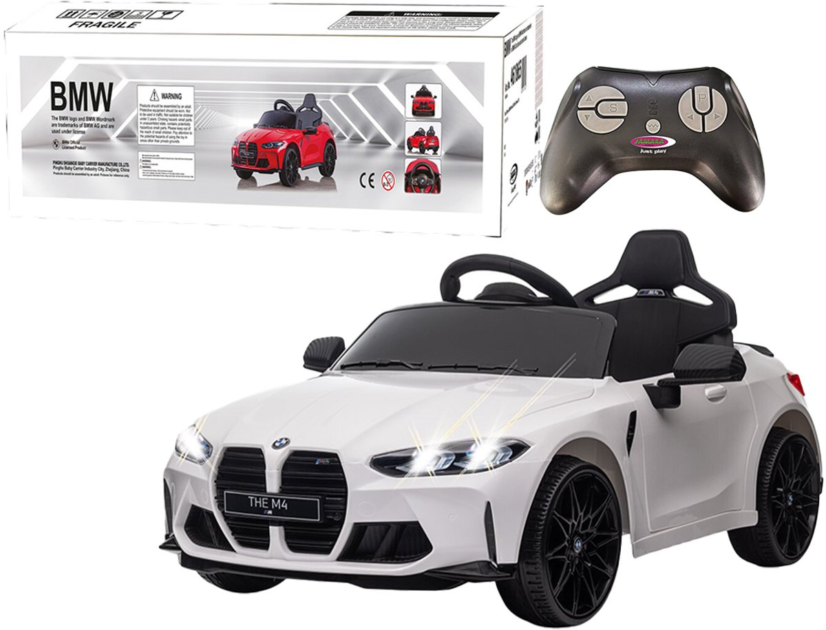 Jamara Elektrische Kinderauto Ride-on - BMW M4 - Wit - Ouderbediening - 12,6V Lithium Accu Accu voertuig - Jamara - Incl afstandsbediening