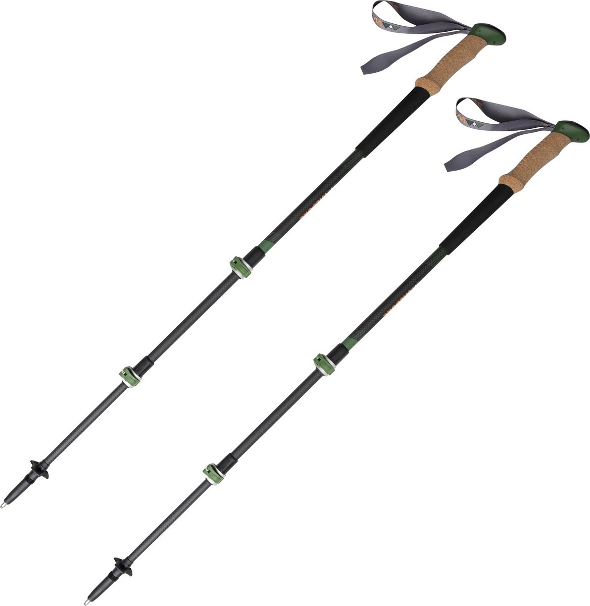 Wildure - VICU Carbon - Wandelstokken - 100-135cm - 179 gram per stok - Carbon - 2 stuks