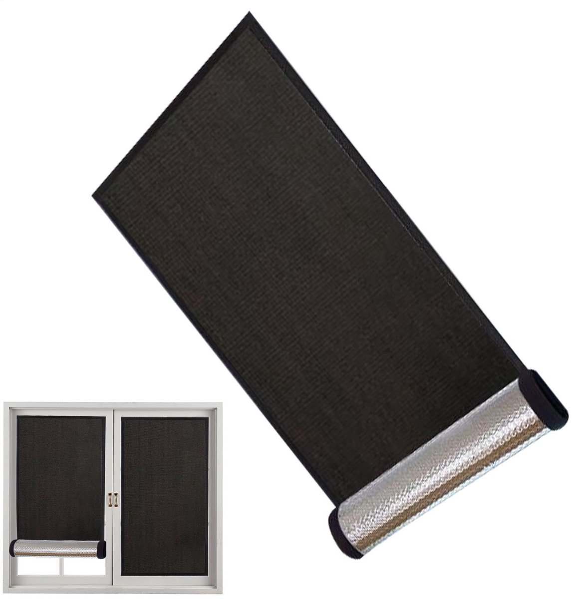 Raamfolie - 9 mm magnetisch 50x50 cm hittewerend lichtblokkerend zelfklevend zonnescherm geschikt voor algemene huisramen binnengebruik
