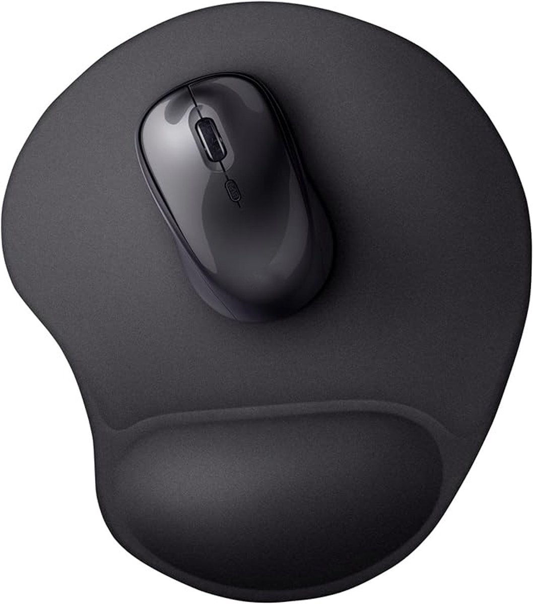 Ergonomische Muismat - Muismat met polssteun - Muismatten - Gel Polssteun - Antislip - Toetsenbord en Muis - Kantoor - Compact - Geschikt voor Computer en Laptop - Zwart
