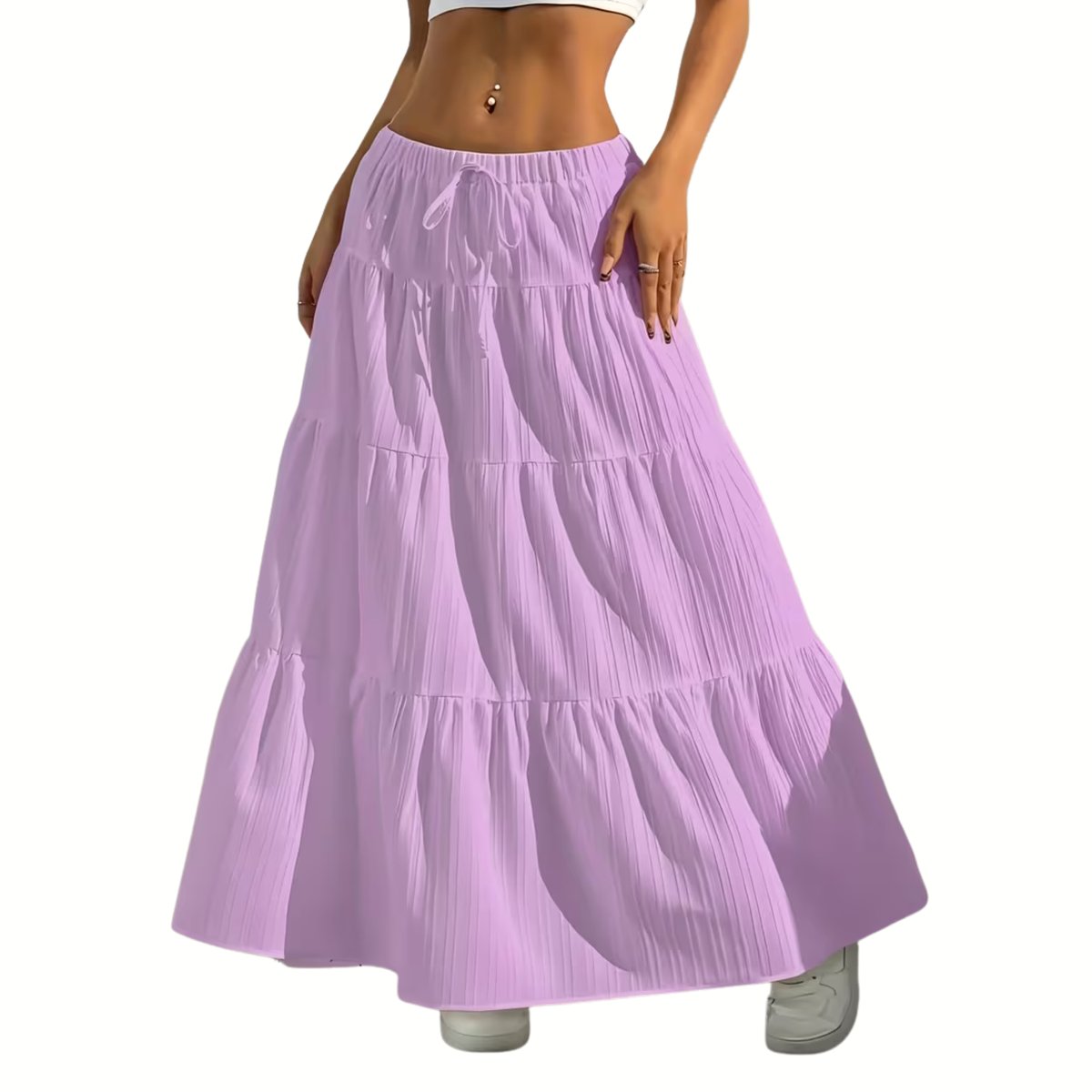 Currero Broekrok Dames Skort Skirts Skirt Rok Midi Korte Broek Culotte Wandelrok Rokje Legging Violet Paars