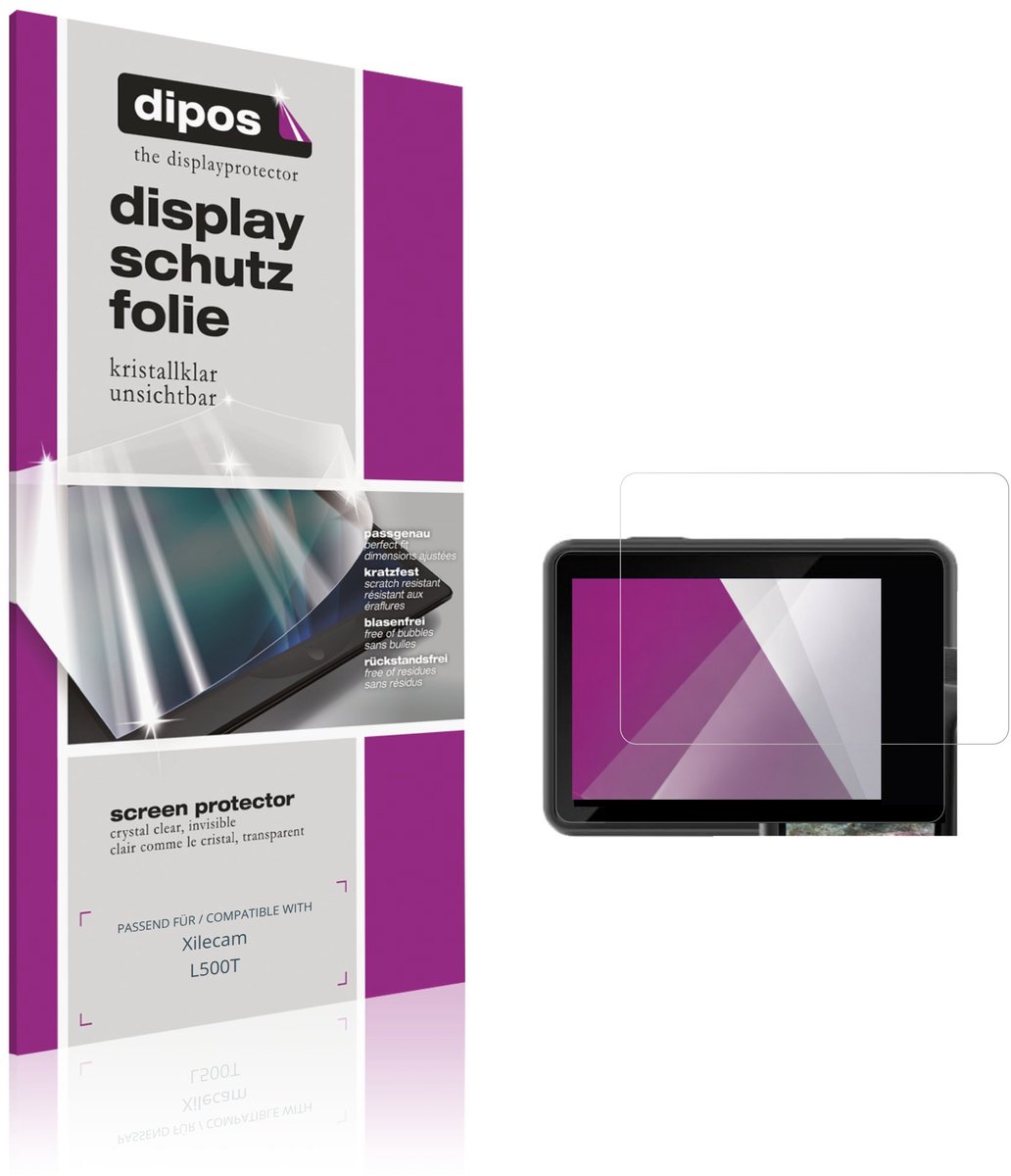 dipos – 4x Beschermfolie geschikt voor Xilecam L500T Buitenkant | Krasbestendige & heldere Screenprotector Ultra-Thin