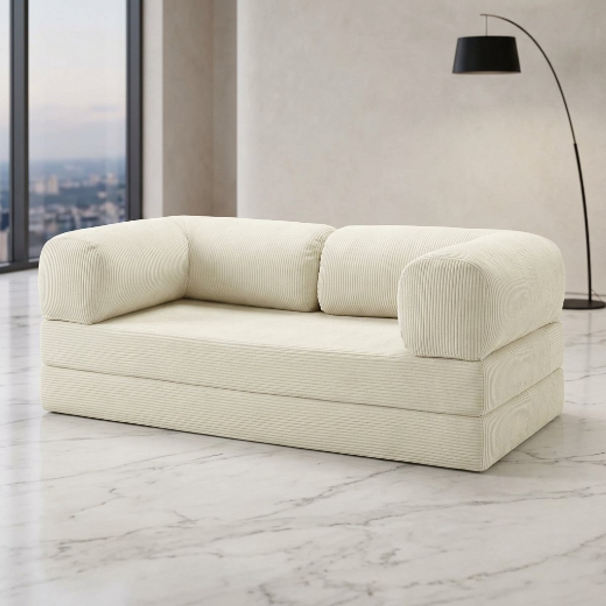 VelvetDream Luxe 3-Zits Fluwelen Slaapbank - Novihome