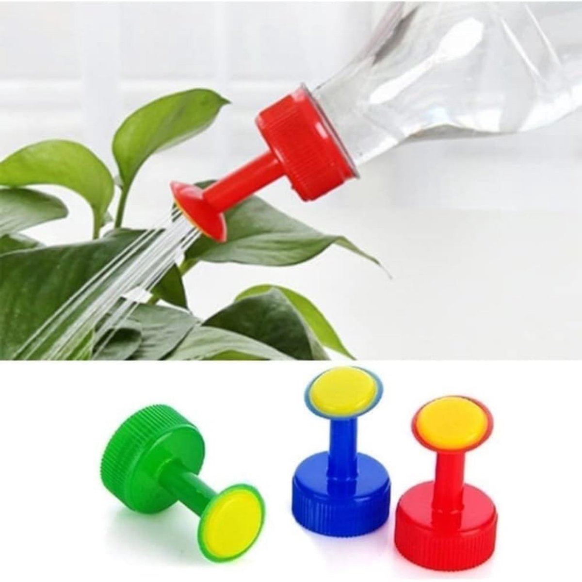 Set van 6 Multikleurige Plastic Irrigatiecontainers voor Flessen - Ideaal voor Balkon en Tuin Irrigatie, 30 mm