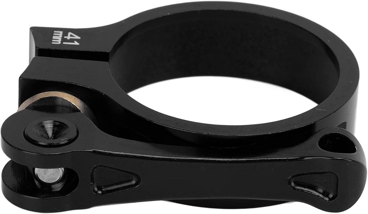 Fietszadelpenklem 41 mm van CNC-aluminiumlegering met snelle ontgrendeling en fijn afstelbare schroef voor vouwfietsen 33,9 mm zitbuis