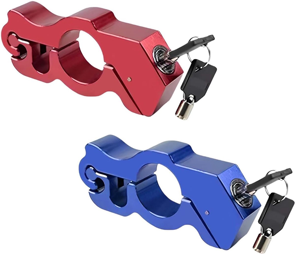 OUYLAF Stuurslot - Motorslot stuurslot - 2 stuks - Stuurslot voor Scooter - fietsslot - Brommer slot - Diefstalbeveiliging - voor scooters, fietsen