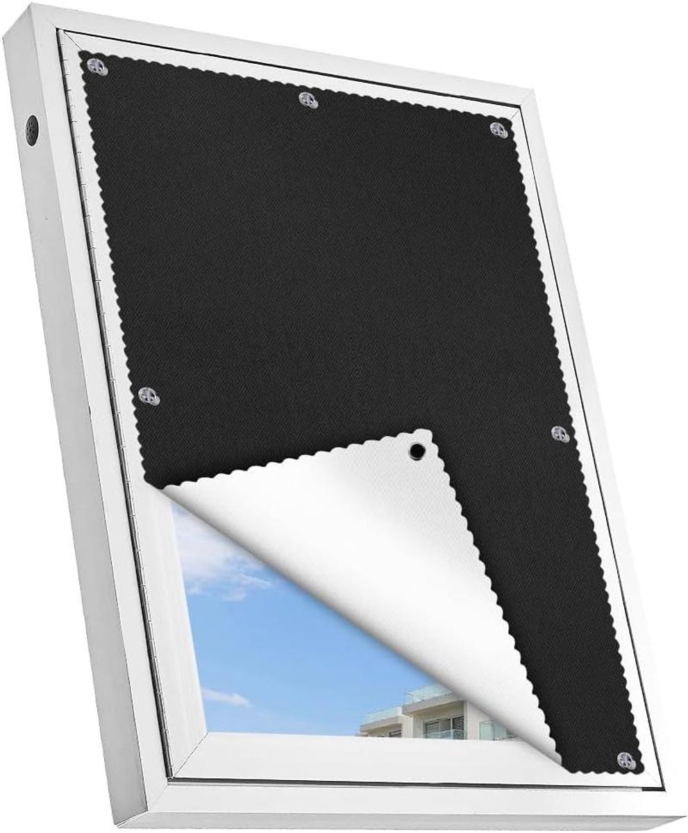 Dakramen Rolgordijn - Zonwering Raam - Licht Blokkeren - Boorvrije Zuignap - B38 x H75 cm