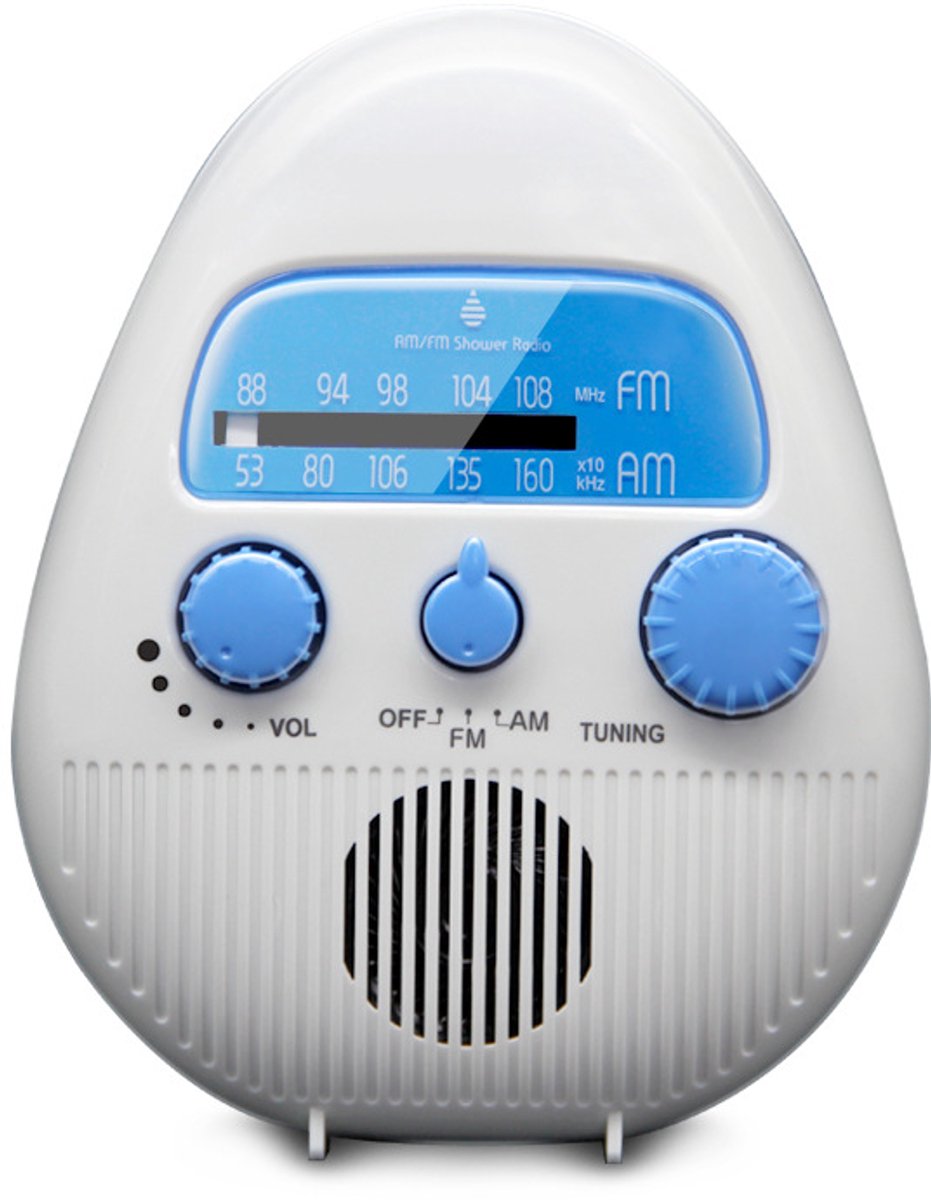 Draadloze waterdichte FM-badkamerradio – draagbare AM/FM-doucheradio – ingebouwde luidspreker – digitale batterijradio met draagriem.L