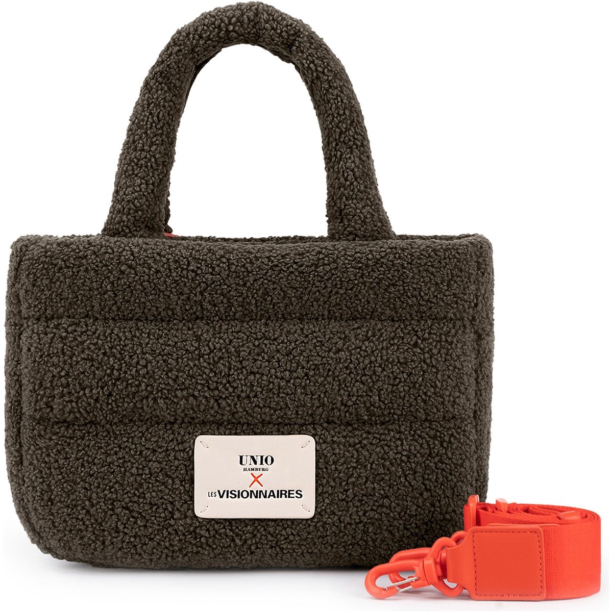 Unio Hamburg x Les Visionnaires handtas schoudertas Teddy Unio Cortina Khaki olijfgroen