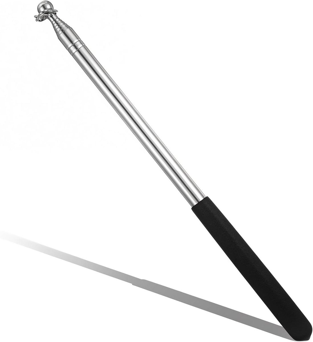 Telescopische Vlaggenmast - Uitschuifbare Stok - Presentaties Geven - Roestvrij Staal - 16 Meter - Zwart