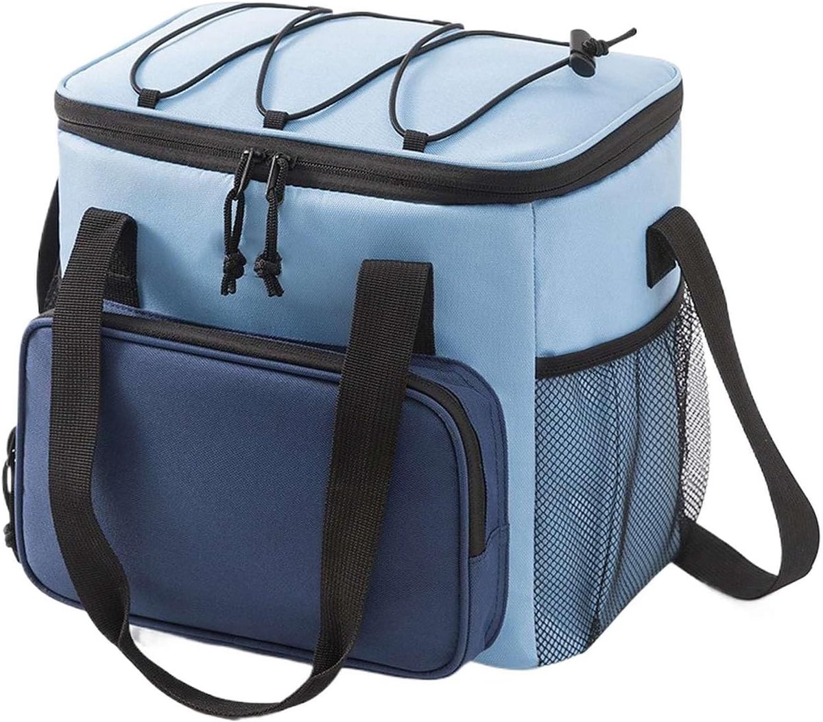 Geïsoleerde Lunchtas Grote Capaciteit Voedselopslag Ook voor Pizza Picknick Strand Kamperen Blauw