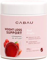 Cabau - Weight Loss Support - Red Fruits - Afslank Supplement voor Vrouwen - Met Glucomannan & Gymnema - Helpt bij Gewichtsverlies & Vermindert Cravings - 240 g (34 Porties)
