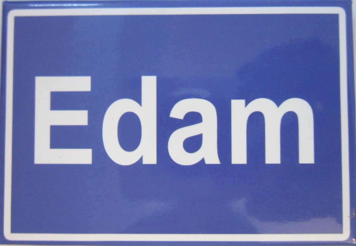 Souv© - magneet plaatsnaambord Edam