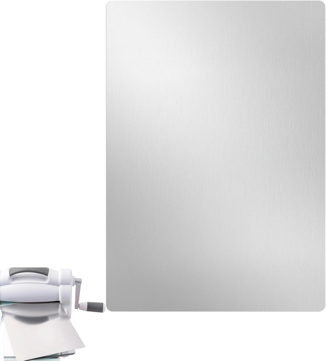 Metalen Adapter Plaat 8,5" x 6" voor Snijden Dies Machine - Universele Roestvrij Stalen Shim Pads voor Scrapbooking en Snijmachines, Ideaal voor Dunne Wafer Dies