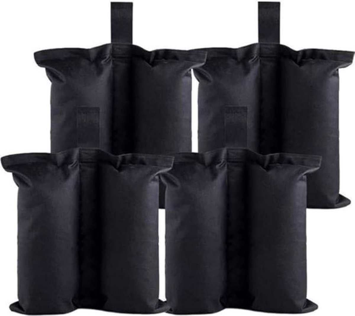 4 stuks - Zandzakken - Waterdichte Zandzakken Voor Tent - Zandzakken Voor Tent - Verdikte Zandzak - Gewichtzakken - Geen zand bevattend - 34cm*35cm - zwart - 600D Oxford-doek