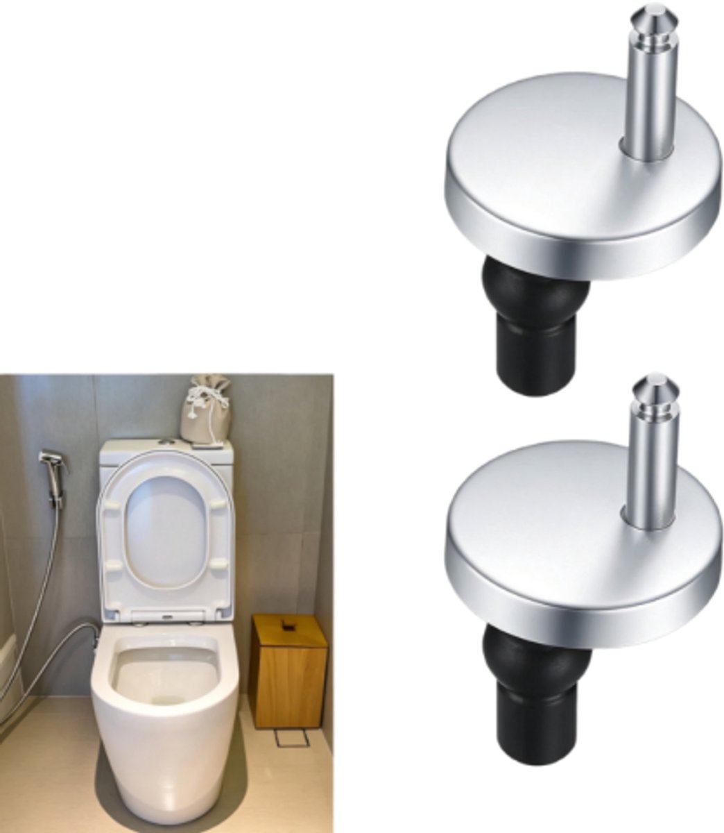 Toiletbrilschroeven - Toiletbrilscharnieren - Bevestigingsmaterialen voor toiletbrillen - Roestvrij staal - Reparatieonderdelen en accessoires - Set van 2 - 45 mm