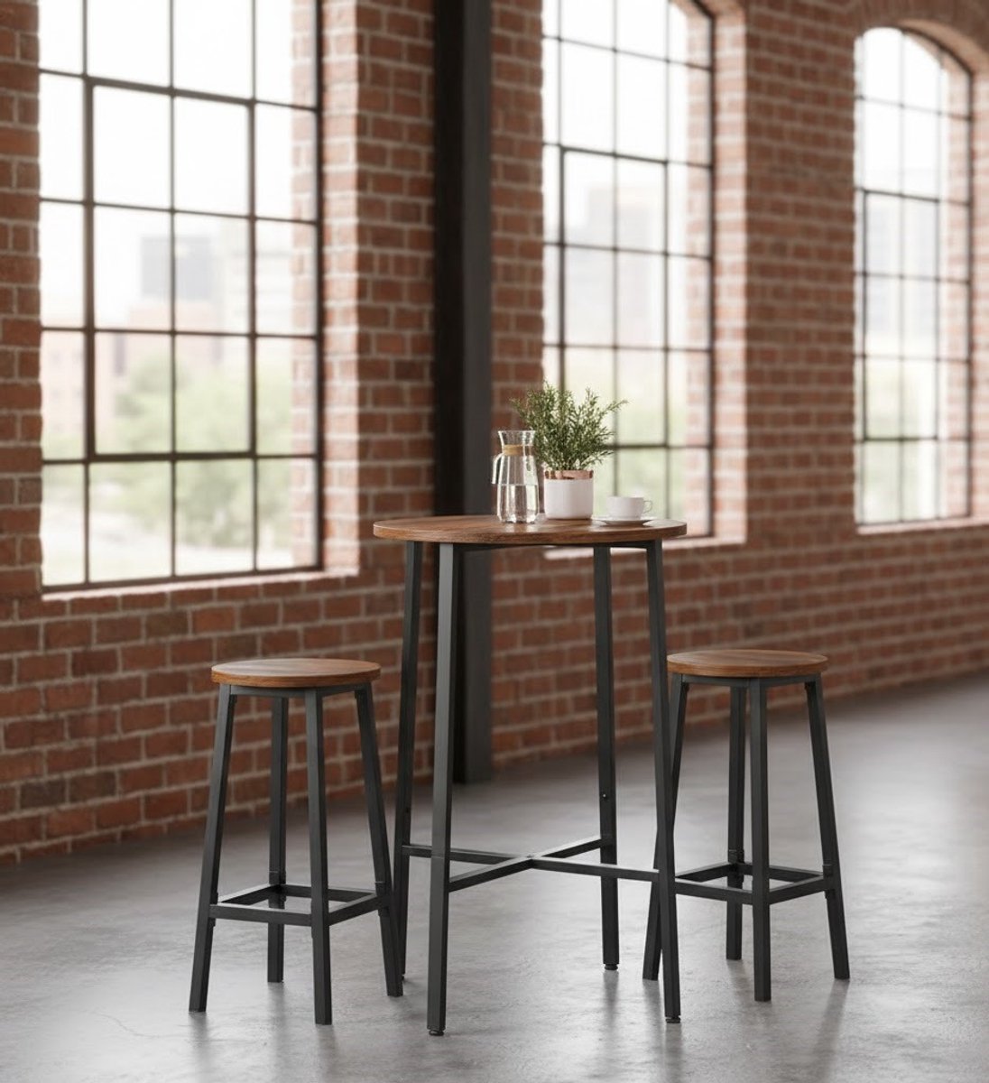 Design Barkrukken Set van 2 - Hoogteverstelbaar - 360° Draaibaar - Zwart - Novihome