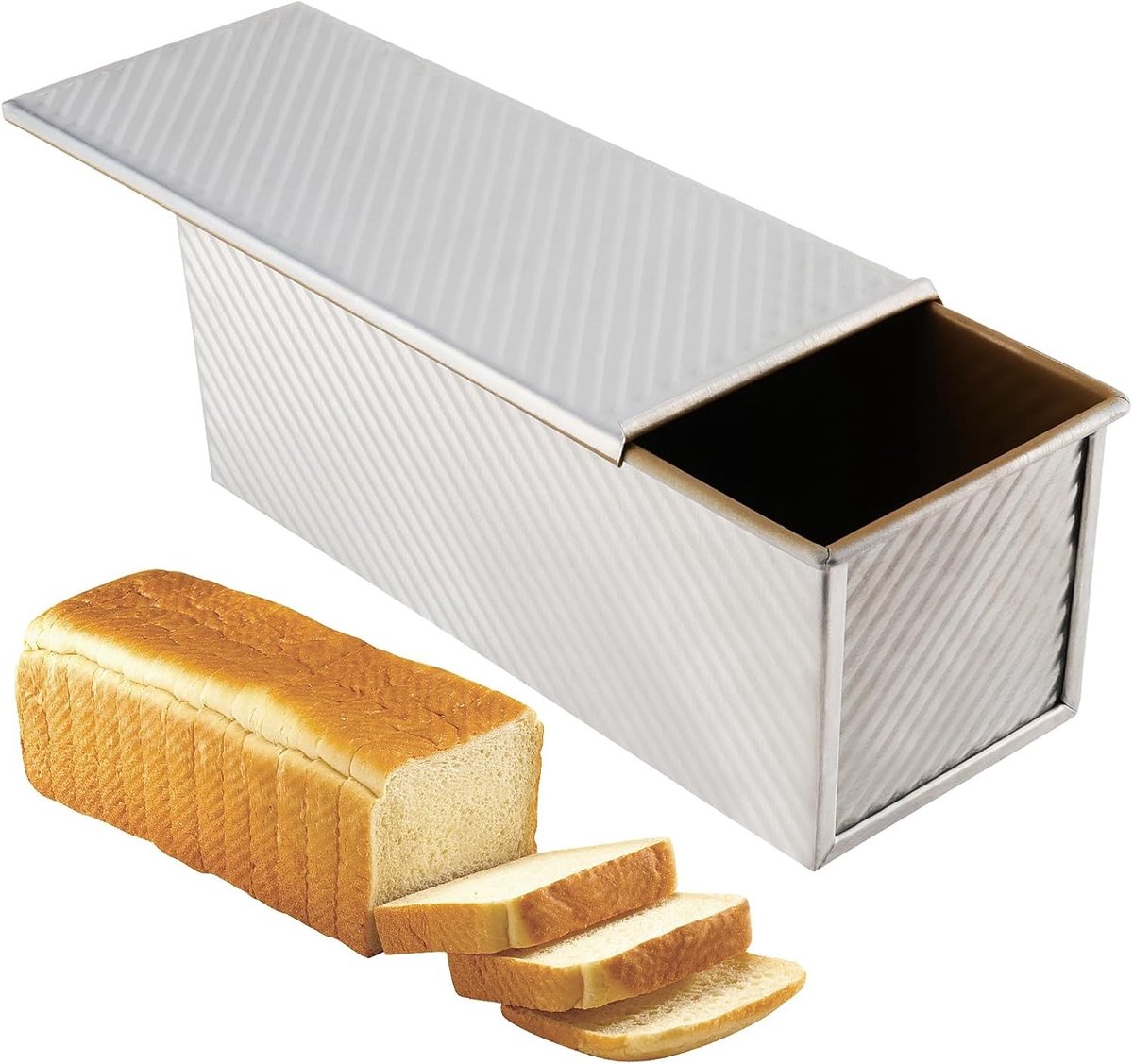 Pullman Broodvorm met Deksel 1000g - 33 x 12 x 12cm - Antiaanbaklaag voor Brood, Cake en Toast Bakken