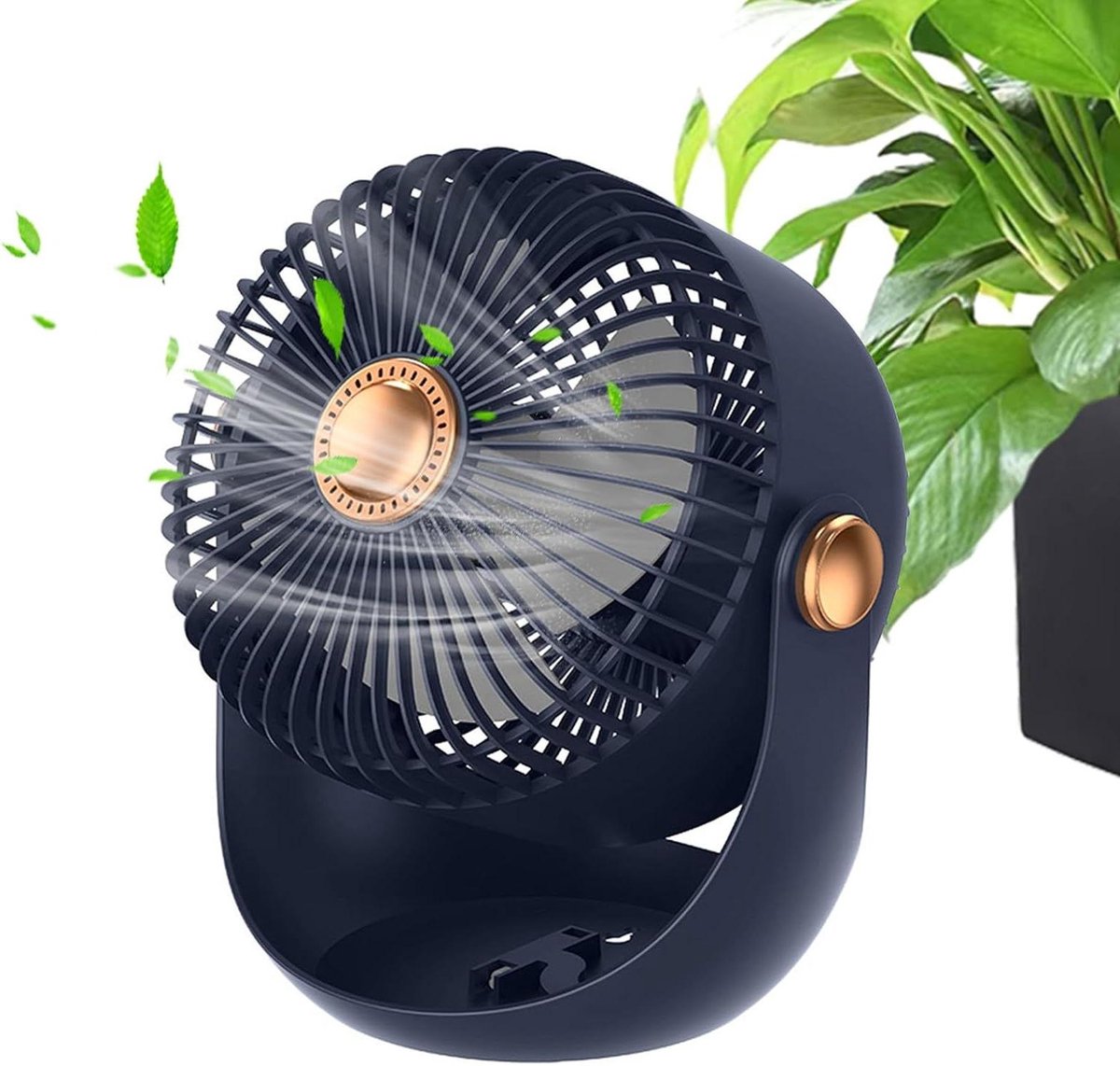 Kleine Ventilator - Verstelbare Koeler - Kamperen Buiten - Stille Werking - 22.9x21x15cm - Blauw