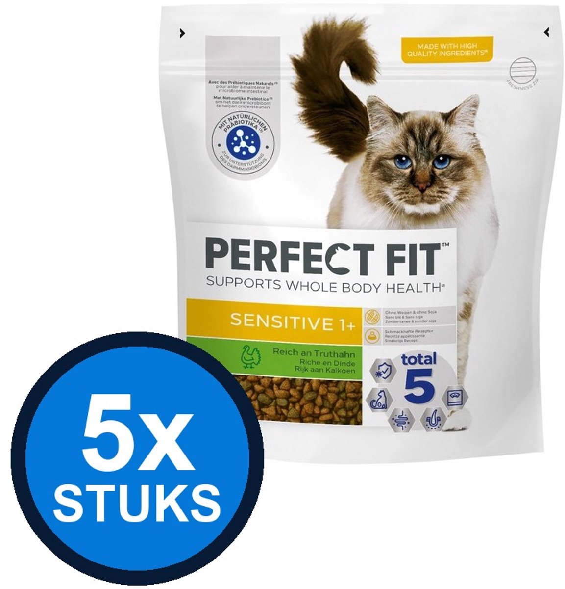 Perfect Fit Perfect Fit - droog sensitive kalkoen 1,4kg - Kattenvoer - 1.4 kg