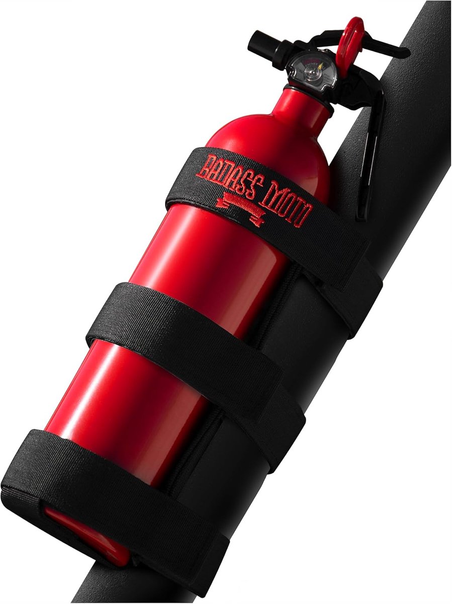 SnelShoppen - Badass Moto Brandblusser Bevestiging voor Jeep Wrangler Roll Bar - Eenvoudige Installatie zonder Gereedschap - RVS Bevestigingsmateriaal