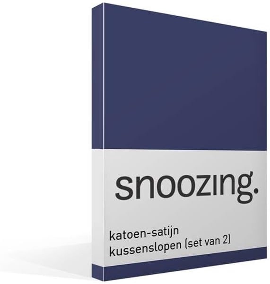 SnelShoppen - Pillowcases - Kussenslopen - 2 stuks - 60x70 cm - Katoen-satijn - Navy - Bescherming tegen bacteriën, vocht en vuil