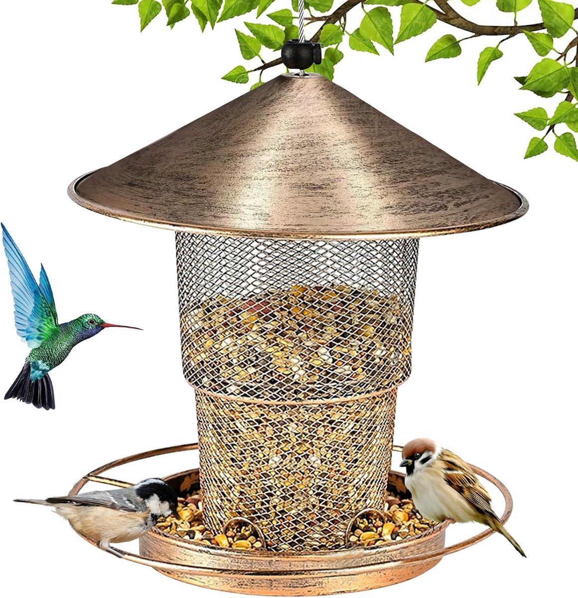 SnelShoppen - Hanging Bird Feeder - Vouwbare Vogelvoederdispenser - Weerbestendige Vogelvoederhuis voor Tuin en Balkon - Geschikt voor Wilde Vogels -