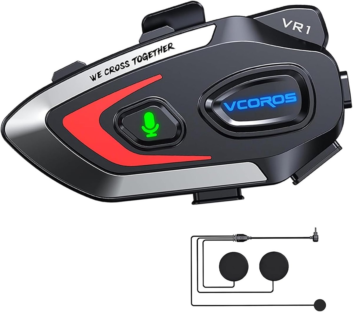 SnelShoppen - Motorkap Headset Bluetooth Hoofdtelefoon voor Motorhelm, IPX6 Waterproof, Handsfree Muziek en Bellen, Geschikt voor Alle Helmtypes, Soft