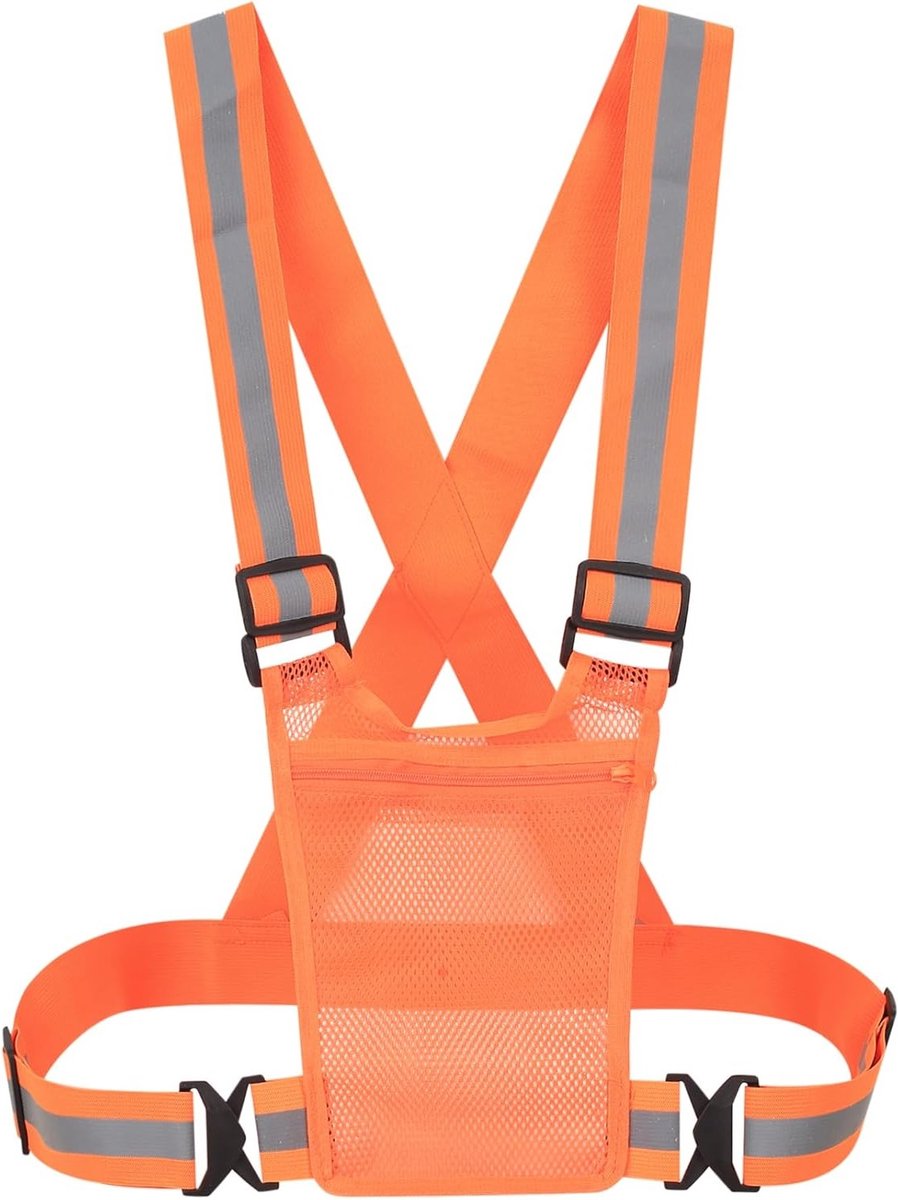 Veiligheidsvest voor hardlopen en fietsen, reflecterend en ademend, 360° zichtbaarheid voor volwassenen en kinderen